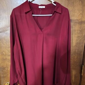 2X Maurices Maroon Blouse